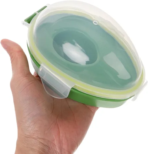 Miniatura 5 de DOITOOL Aguacate Keeper, contenedor de almacenamiento de aguacates, soporte reutilizable para ahorrador, recipiente de silicona para refrigerador