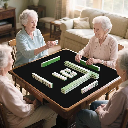 Miniatura 3 de Alfombrilla de goma grande de 34.5 x 34.5 pulgadas, antideslizante y reducción de ruido, tapete de juego para Mahjong, juegos de mesa, dominó, Negro