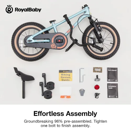 Miniatura 6 de RoyalBaby EZ-Pro Kids Bike, Lightweight Aluminum 2-in-1 Balance to Pedal Bike with One-Key Switch, 14 16 18 20 Inch for Age 3-10 Years