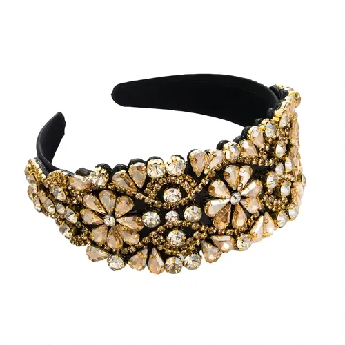 Miniatura 21 de Diadema de moda para mujer, diadema decorativa de diamantes de imitación anchos para mujer, accesorios para el cabello para mujeres y niñas