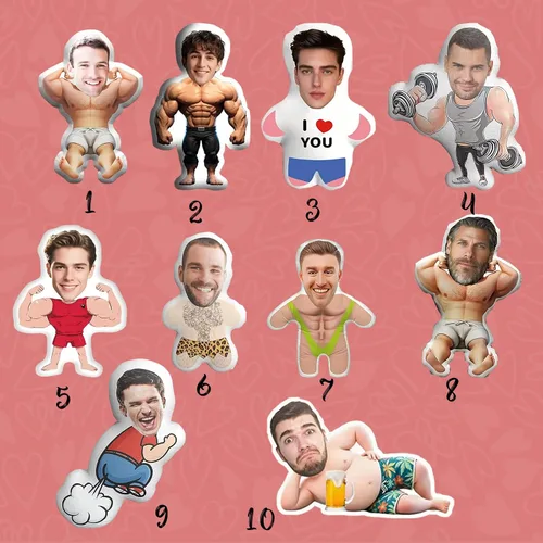 Miniatura 2 de LOVELYPOD Almohada facial personalizada, regalos para novio, novia, almohada de fotos personalizada, regalo divertido para pareja para cumpleaños