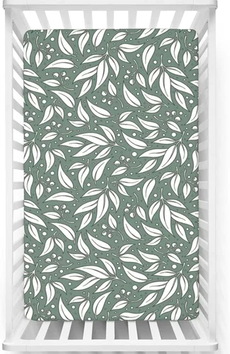 Miniatura 8 de Sábana bajera ajustable para cuna con temática costera, sábana bajera estándar para cuna para niño o niña, 28 x 52 pulgadas, rubor blanco y azul