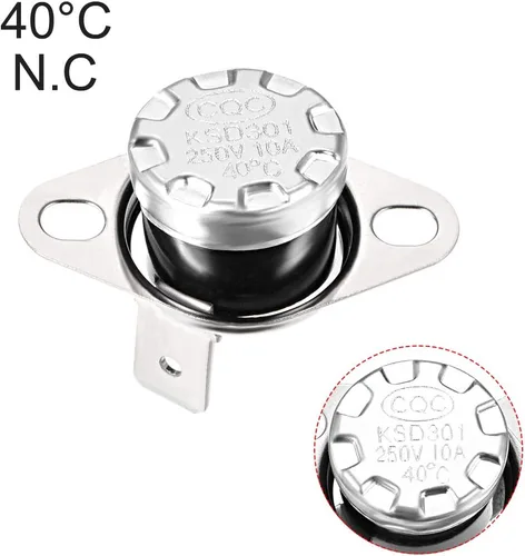 Miniatura 4 de uxcell KSD301 Termostato 104.0 °F/104°F 10A N.C Ajustar interruptor de temperatura de disco rápido para microondas, horno, cafetera 2 piezas