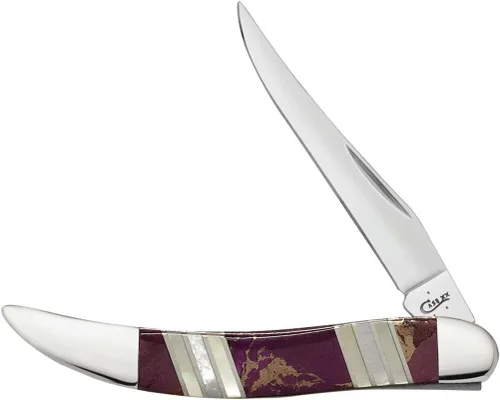 Miniatura 20 de Case XX WR Navaja de bolsillo pequeña Texas Toothpick Blanca con estrellas y rayas sintéticas, artículo #39912 (410096 SS) 7.6 cm cerrada, fabricada