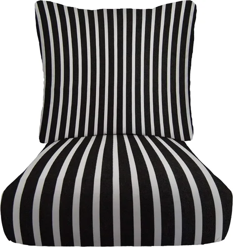 Miniatura 24 de RSH DECOR: Sunbrella - Cojín de asiento profundo con respaldo de almohada, asiento de 23 x 24 x 5 pulgadas, tela de rendimiento resistente al agua