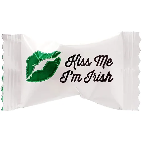 Miniatura 5 de Caramelos de menta irlandesa de San Patricio, paquete de 55 mentas después de la cena, caramelo de mantequilla y menta, diseño de leprauchan verde