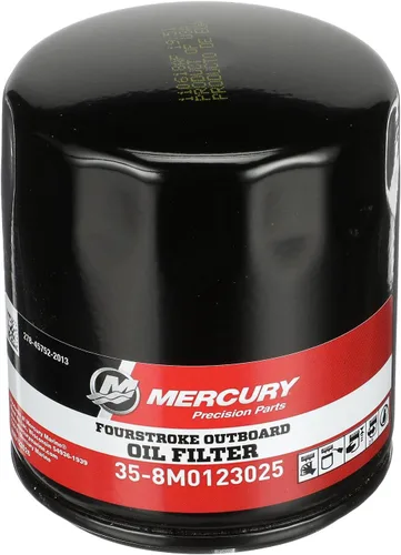 Mercury Marine/Mercruiser Nuevo OEM 35-8M0123025 Filtro de aceite para motor fuera de borda V6 & V8 de 175 a 300 HP