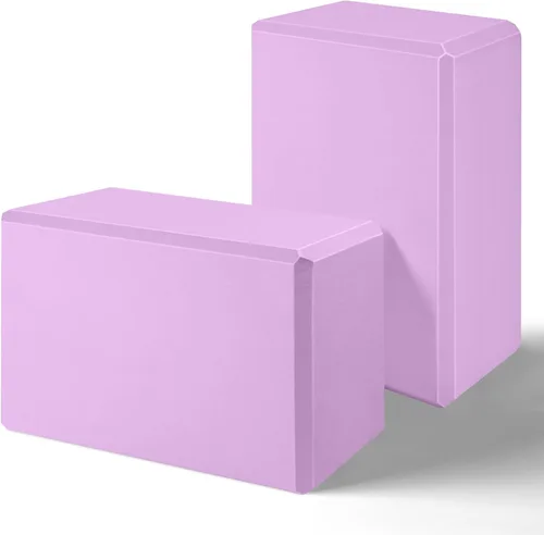 Miniatura 9 de Bloques de yoga 2024, paquete de 2 bloques de yoga de espuma EVA, sin látex, bloques de ejercicio antideslizantes, accesorios de yoga para pilates
