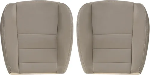 Miniatura 8 de GXARTS Funda de Asiento de Reemplazo de Cuero para Conductor y Pasajero, Parte Inferior, TAN 4H 8H, Compatible con Ford F250 F350 F450 F550 Super