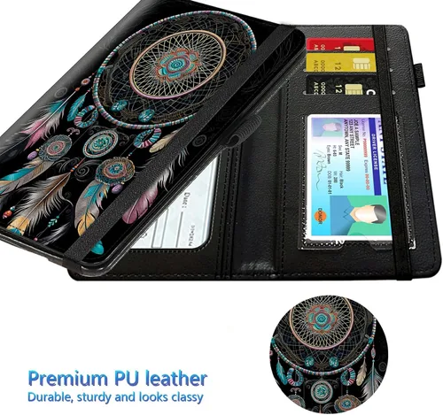 Miniatura 151 de Funda para chequera para hombres y mujeres, cartera de cuero RFID con ranuras para tarjetas de crédito, soporte de cheques duplicados personales