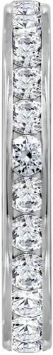 Miniatura 2 de Tienda Collection Platinum-Plated Sterling Silver Infinite Elements Cubic Zirconia Channel Set All-Around Band Ring