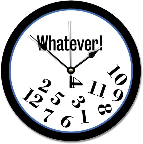 ArogGeld Whatever Modern - Reloj minimalista de madera rústico, decoración vintage, pared redonda, blanco y negro, silencioso, sin tictac, batería