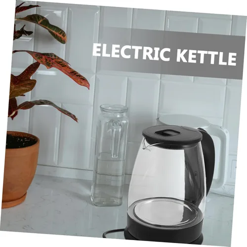 Miniatura 7 de Mikinona Hervidor de agua eléctrico de gran capacidad, caldera de apagado automático, cuerpo de borosilicato alto, caldera multifuncional