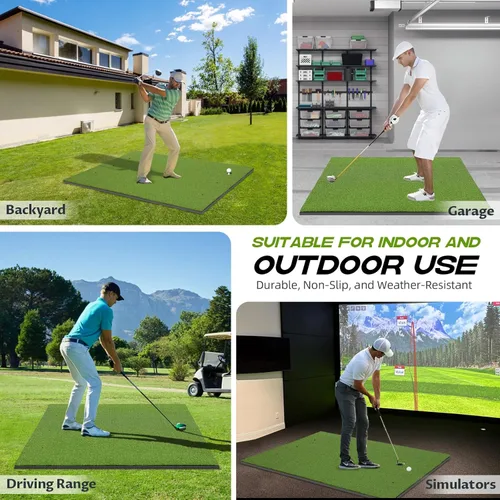 Miniatura 4 de Bltend Golf Mat: 5x4ft & 5x5ft Heavy-Duty Golf Hitting Mats Practice Outdoor/Indoor, Elite Dense Artificial Turf Matt Training Aid for