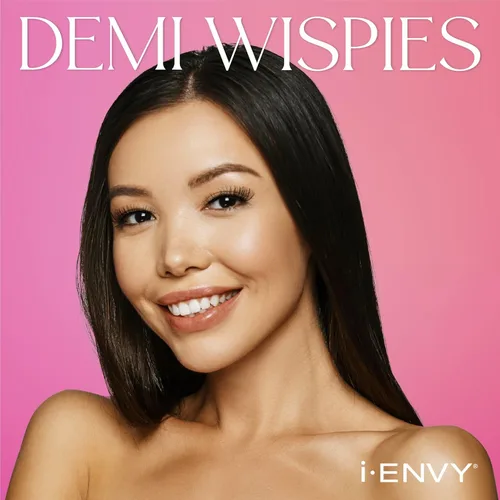 Miniatura 4 de i-ENVY - 5 pares de pestañas postizas Demi Wispies (1 paquete), cabello 100% humano de calidad premium, pestañas esponjosas y plumosas con volumen
