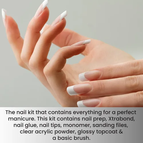 Miniatura 6 de Kit acrílico de uñas Mia Secret: 1/2 oz monómero líquido, 1/2 oz acrílico transparente en polvo, pegamento de uñas secado rápido, 1/2 oz esmalte