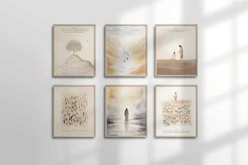 Miniatura 7 de TwoDays Arte de pared cristiano, versículos de la Biblia, decoración de pared, pintura de aula de escrituras, póster de Jesús, obra de arte