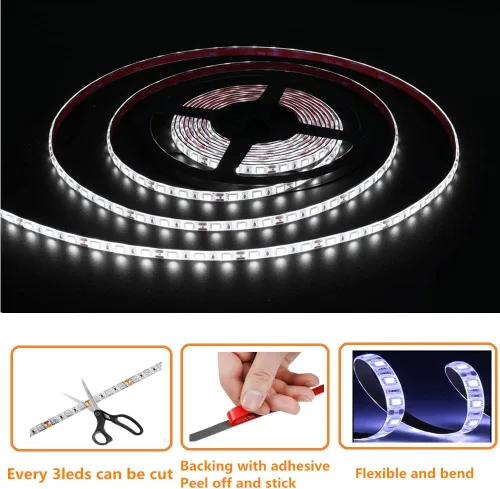 Miniatura 3 de Kit de Luces LED de Resplandor Inferior de 25 Pies para RV, Luces de Bajos de Caravana de 12V para Autocaravana Remolque de Viaje Puestos de Blanco