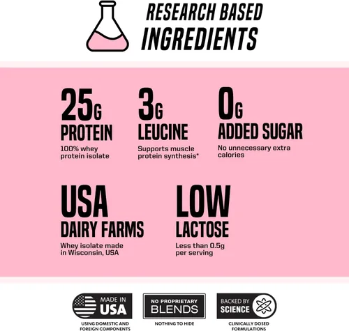 Miniatura 4 de Outwork Nutrition Proteína aislada de suero en polvo, acelera la construcción muscular y la recuperación, baja en lactosa, sin gluten, suplemento