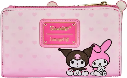 Miniatura 3 de Loungefly Sanrio My Melody and Kuromi Billetera, Bifold, Rosa, Rosado