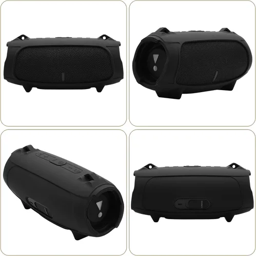 Miniatura 7 de Funda de silicona para altavoz portátil JBL Charge 5, funda protectora de transporte de viaje con soporte para correa de hombro, cubierta