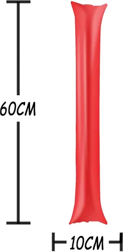 Miniatura 6 de COMICFS Bam Bam Thunder Bam Bam - Balos de animación gruesos para animar deportes, animadoras, bailar, baloncesto, fútbol, ruidos (plástico-rojo)