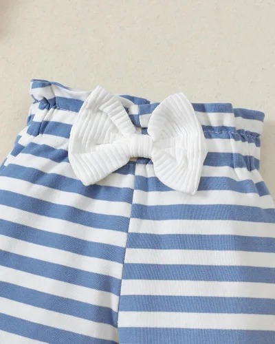 Miniatura 23 de Renotemy Conjunto de ropa para bebé recién nacida, mameluco con volantes, pantalones florales, lindo conjunto de ropa para bebé niña
