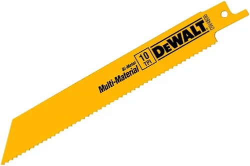 Miniatura 5 de DEWALT Hojas de sierra recíproca, parte trasera recta, 12 pulgadas, 14 TPI, paquete de 5 (DW4838)