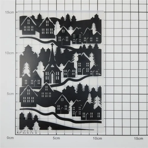 Miniatura 3 de DzIxY Carpetas en relieve de plástico para árbol de casas para tarjetas suministros de bricolaje papel 3D plantillas de álbumes de recortes álbum 33