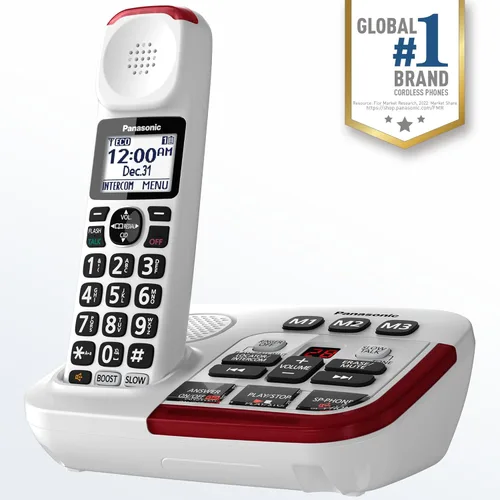 Miniatura 7 de Panasonic KX-TGM420W teléfono amplificado sin cables con máquina contestadora digital, 1 auricular, blanco, Blanco