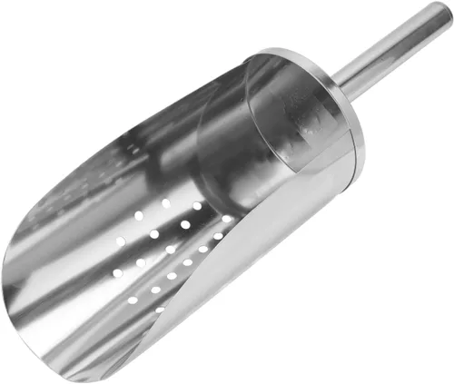 DOITOOL Cuchara de hielo multifuncional de acero inoxidable con mango de 14.17 pulgadas Cuchara de comida de cocina para cubitos de hielo, harina,