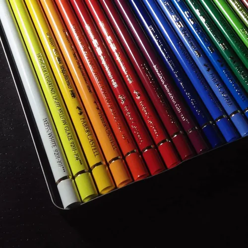 Miniatura 3 de Faber-Castell Polychromos - Lápices de colores para artistas, lata de 24 colores, lápices de artistas de alta calidad