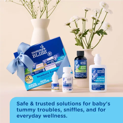 Miniatura 4 de Mommy's Bliss Kit de 4 piezas de artículos esenciales para recién nacidos y bebés - Con agua anisada, gotas para aliviar los gases, vitamina D 400IU