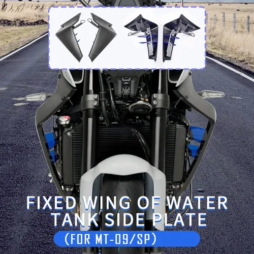 Miniatura 3 de Deflectores fijos de ala de carenado de aleta para motocicleta Downforce Downforce Downforce Naked Spoilers para Y.amaha MT09 MT 09 MT-09 SP 2021