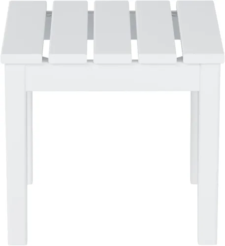 Miniatura 4 de WestinTrends Ashore - Mesa auxiliar Adirondack moderna para patio al aire libre, color blanco