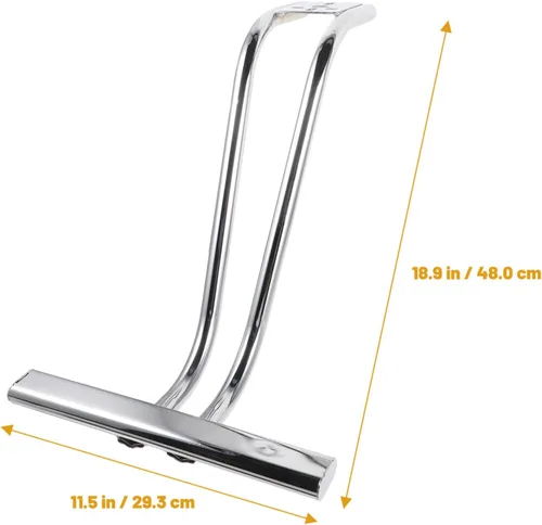 Miniatura 3 de DOITOOL Silla de salón Reposapiés de acero inoxidable para silla de salón Pedal de peluquería Reposapiés Soporte de trípode de repuesto