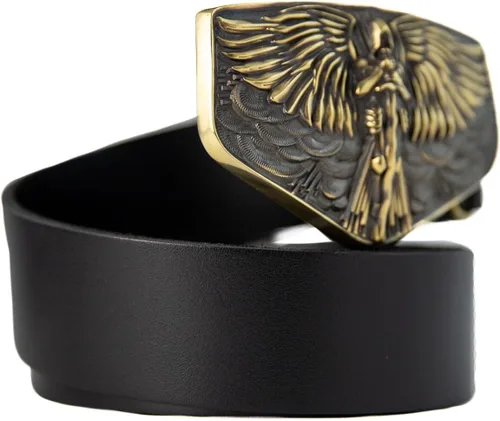 Miniatura 5 de Leather belt with larger size Archangel Michael belt buckle, Warrior and God's people protector Handmade San Miguel accessory
