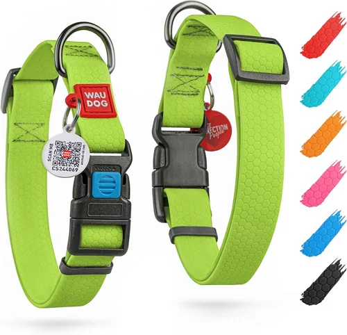 Miniatura 19 de WAUDOG Collar de Perro Impermeable - Collar de Perro Ajustable para Perros Grandes, Pequeños y Medianos - Collar de Perro Desmontable Impermeable