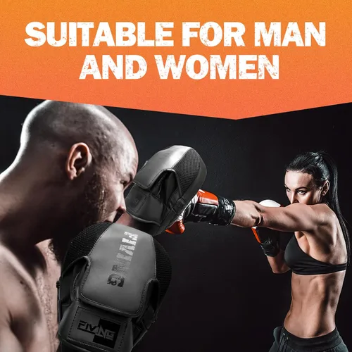 Miniatura 6 de Almohadillas de boxeo para hombres, mujeres y niños, manoplas de cuero para artes marciales, entrenamiento de boxeo, manoplas curvadas para karate