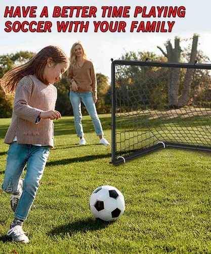Miniatura 6 de Queension Porterías de fútbol para niños para el patio trasero, portería emergente de fútbol de 3.5x3 pies para niños de 3-5 años, 8-12