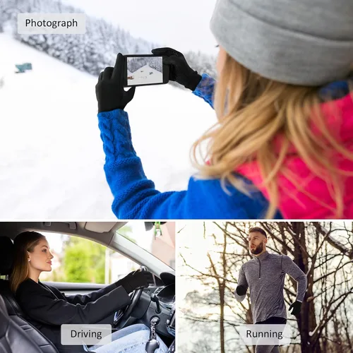 Miniatura 7 de Guantes de ciclismo cálidos de invierno para hombre, pantalla táctil térmica, ligeros, para clima frío, guantes para mujer, antideslizantes