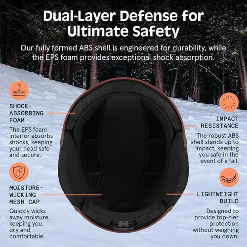 Miniatura 5 de Retrospec Comstock - Casco de esquí y snowboard para adultos y jóvenes - Casco de nieve ajustable con carcasa protectora y ventilaciones
