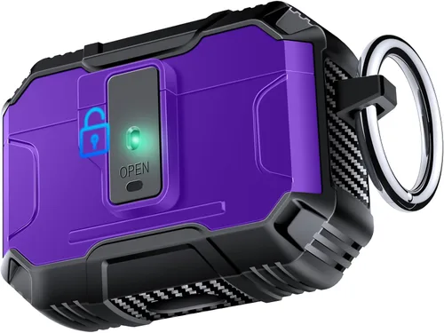 Miniatura 16 de Amoured AutoPOP - Funda para AirPods Pro de 1ª generación con cerradura y llavero, protección resistente de 360° y mecanismo de apertura de 1 clic