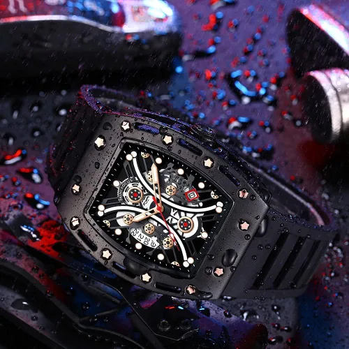 Miniatura 3 de MF MINI FOCUS Watch Wristwatch Fashion Hollow Big Dial Luminous Waterproof Sport Analog Quartz Business Mens Watches Silicon Strap Dress Watch