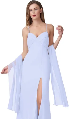 Miniatura 12 de Chales de gasa para mujer, bufandas para dama de honor, boda, noche, graduación, fiesta, ocasiones especiales, vestidos de 90 x 20 pulgadas