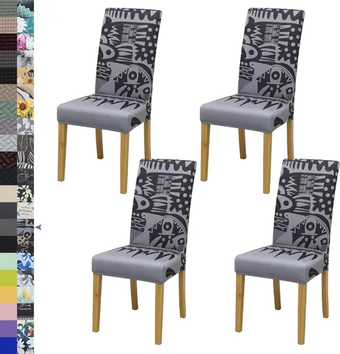 Miniatura 58 de BIETYONE - Fundas para sillas de comedor, juego de 2 fundas para sillas de comedor o cocina, lavables, protectoras, para sillas Parsons