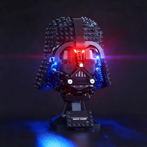Miniatura 12 de Vaodest Kit de luces LED compatible con el casco Lego Barad-dûr Sauron 11373, luces de modelo de construcción con diseño de cable oculto, juego