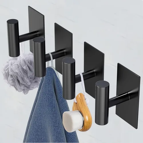 Miniatura 5 de VAEHOLD - Ganchos adhesivos de pared para toallas, resistentes, impermeables, para colgar abrigos, ropa, gancho de pared para armario para cocina