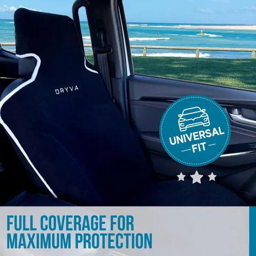 Miniatura 2 de Dryva Asiento - Toalla de microfibra premium para asiento de automóvil, impermeable y resistente al sudor, ajuste universal, lavable a máquina, Beige