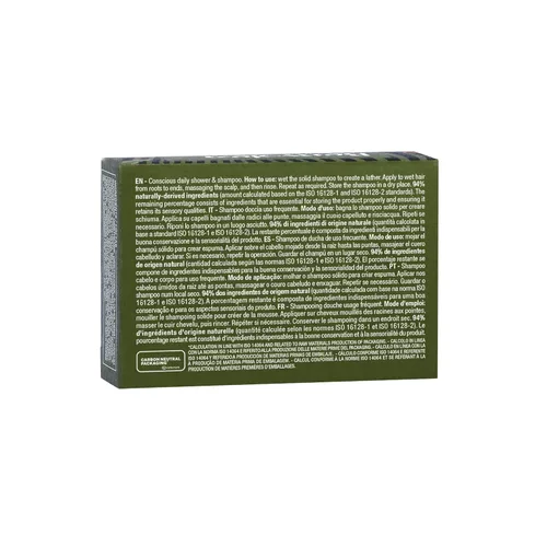 Miniatura 2 de ALFAPARF MILANO Benvoleo Conscious Daily Shower and Shampoo Bar para todo tipo de cabello, cuidado del cabello limpio, vegano y sostenible, champú
